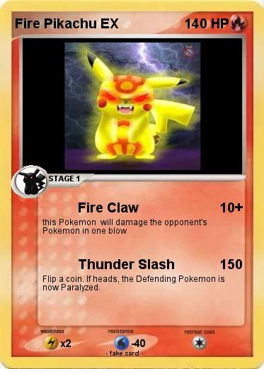 Pokemon Fire Pikachu EX