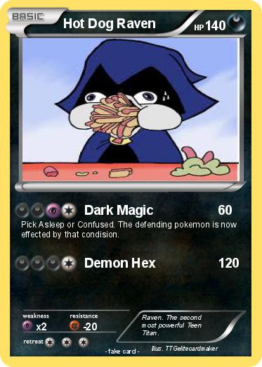Pokemon Hot Dog Raven