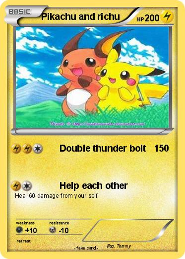 Pokemon Pikachu and richu