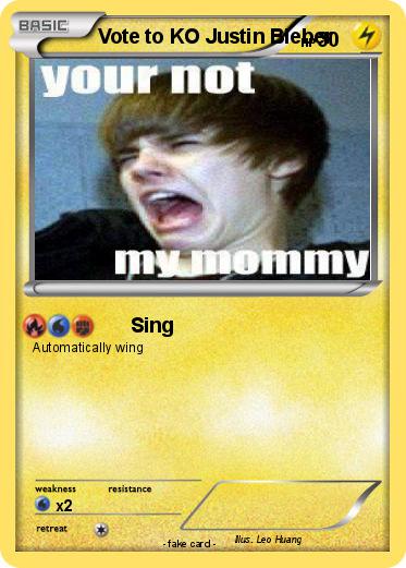 Pokemon Vote to KO Justin Bieber