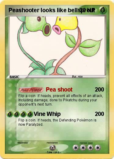 Pokemon Peashooter looks like bellsprout