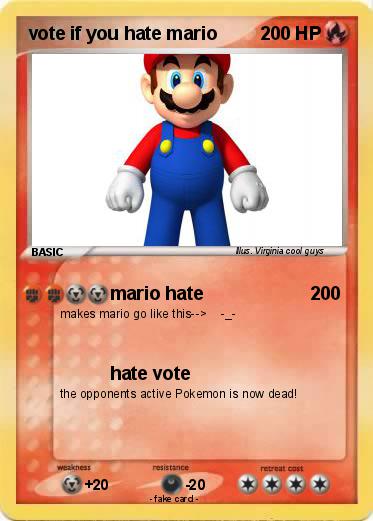 Pokemon vote if you hate mario