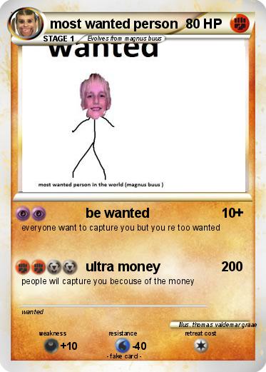 Pokemon most wanted person