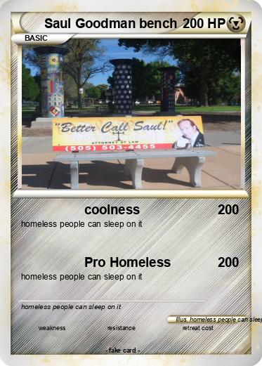 Pokemon Saul Goodman bench