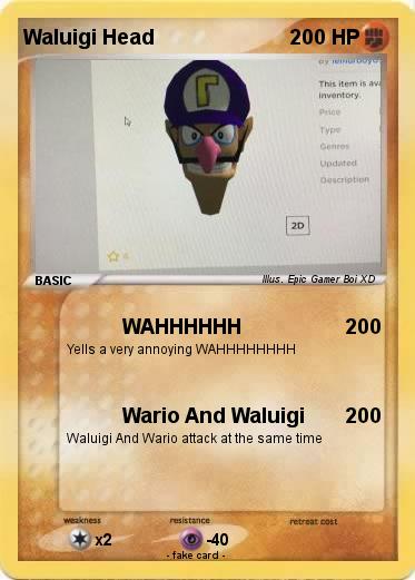 Pokemon Waluigi Head