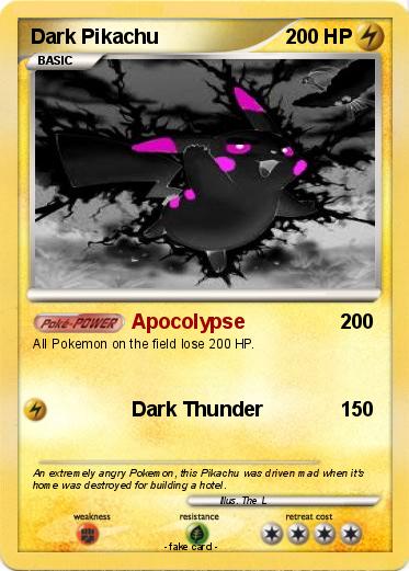 Pokemon Dark Pikachu
