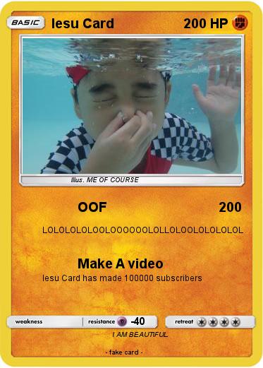 Pokemon Iesu Card