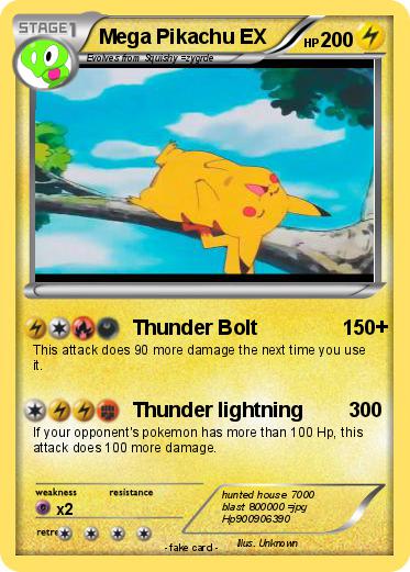 Pokemon Mega Pikachu EX