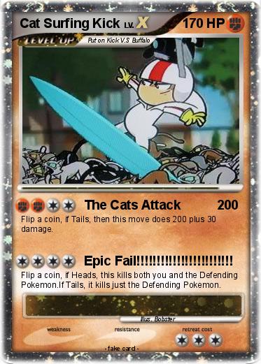 Pokemon Cat Surfing Kick