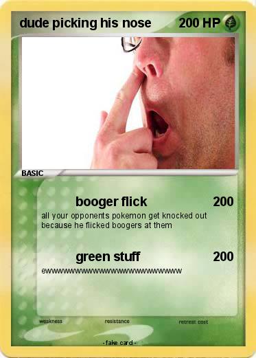 Pokemon dude picking his nose