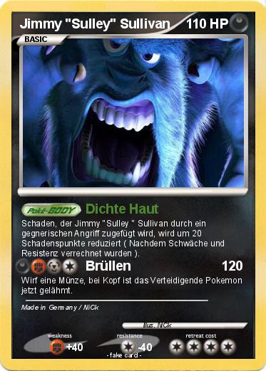 Pokemon Jimmy "Sulley" Sullivan