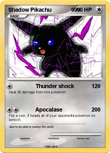 Pokemon Shadow Pikachu             999