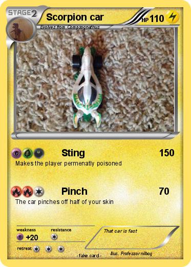 Pokemon Scorpion car