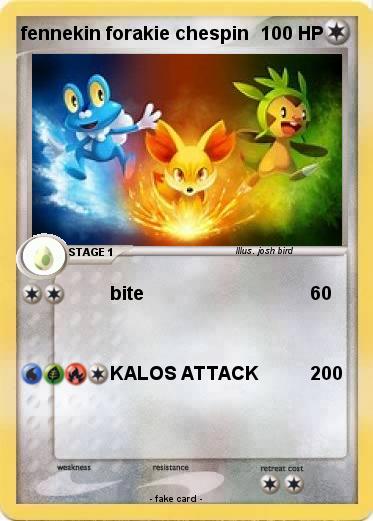Pokemon fennekin forakie chespin