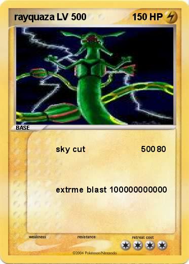 Pokemon rayquaza LV 500