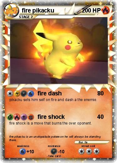 Pokemon fire pikacku