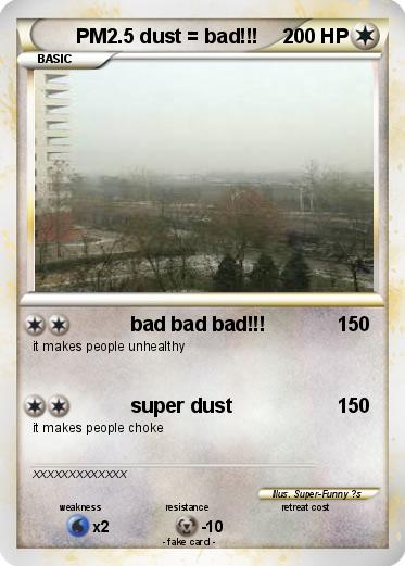 Pokemon PM2.5 dust = bad!!!