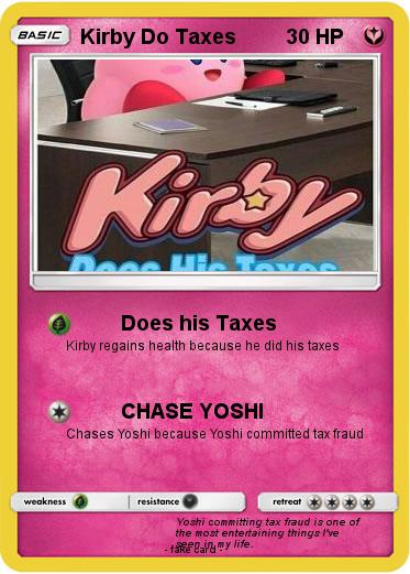 Pokemon Kirby Do Taxes