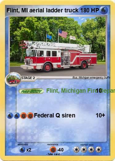 Pokemon Flint, MI aerial ladder truck