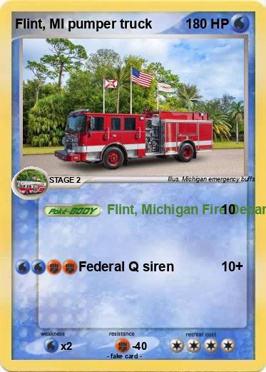 Pokemon Flint, MI pumper truck