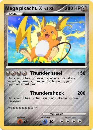 Pokemon Mega pikachu X