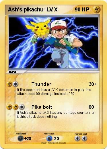 Pokemon Ash's pikachu  LV.X