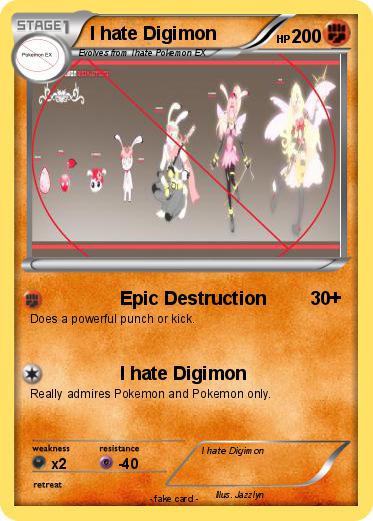 Pokemon I hate Digimon