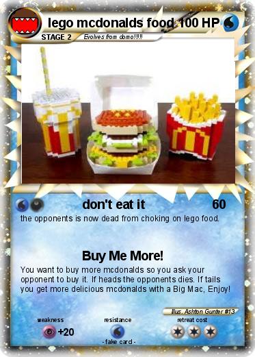 Pokemon lego mcdonalds food