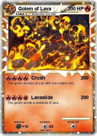 Pokemon Golem of Lava