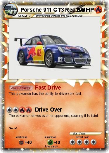 Pokemon Porsche 911 GT3 Red Bull