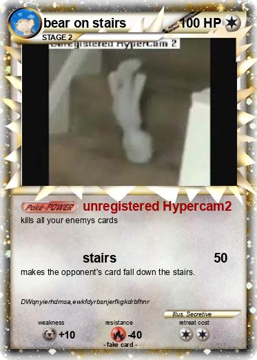Pokemon bear on stairs