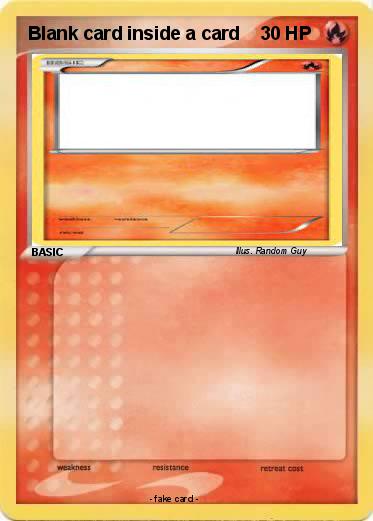 Pokemon Blank card inside a card