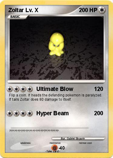 Pokemon Zoltar Lv. X