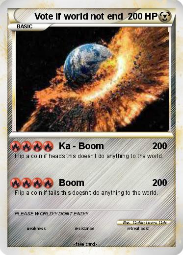 Pokemon Vote if world not end