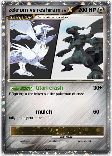 Pokemon zekrom vs reshiram