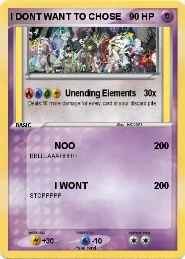 Pokemon I DONT WANT TO CHOSE