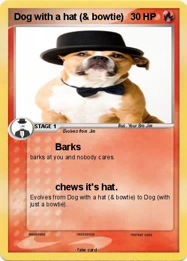 Pokemon Dog with a hat (& bowtie)