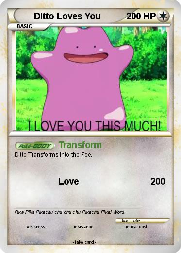Pokemon Ditto Loves You