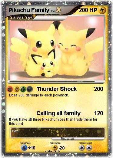 Pokemon Pikachu Family