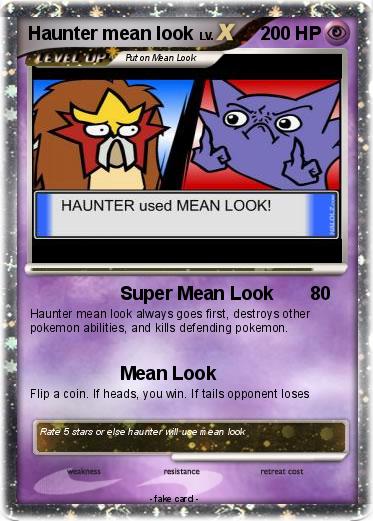 Pokemon Haunter mean look
