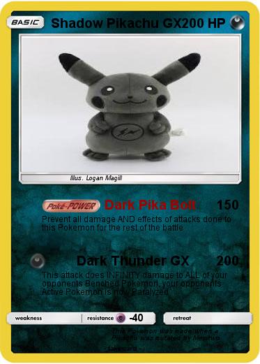 Pokemon Shadow Pikachu GX