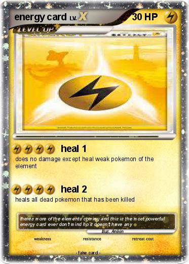 Pokemon energy card