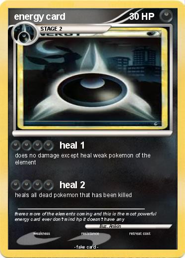 Pokemon energy card