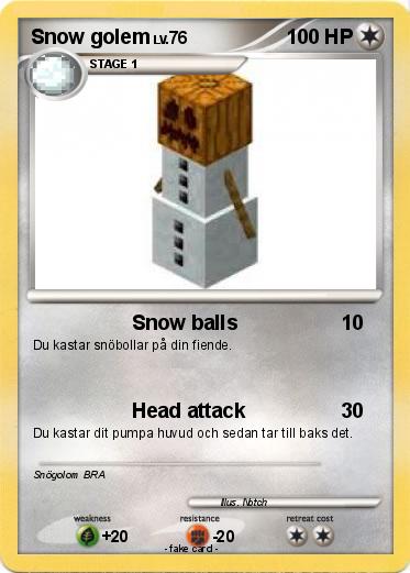 Pokemon Snow golem