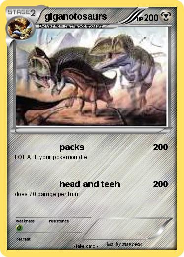 Pokemon giganotosaurs