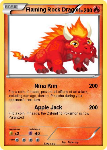 Pokemon Flaming Rock Dragon