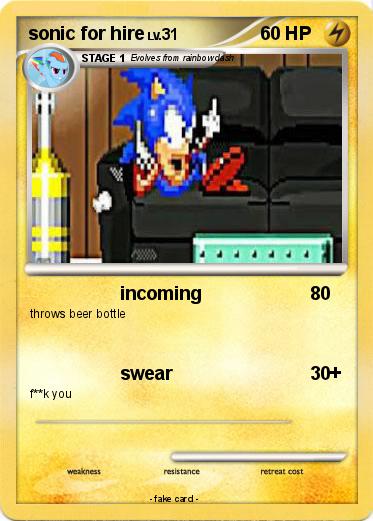 Pokemon sonic for hire