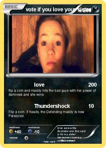 Pokemon vote if you love your sister