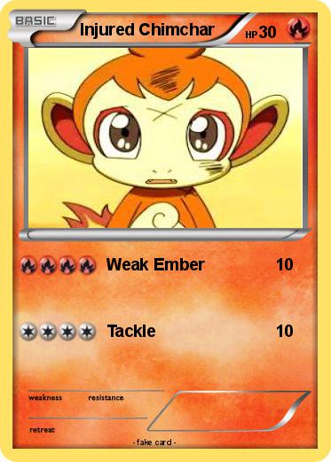 Pokemon Injured Chimchar