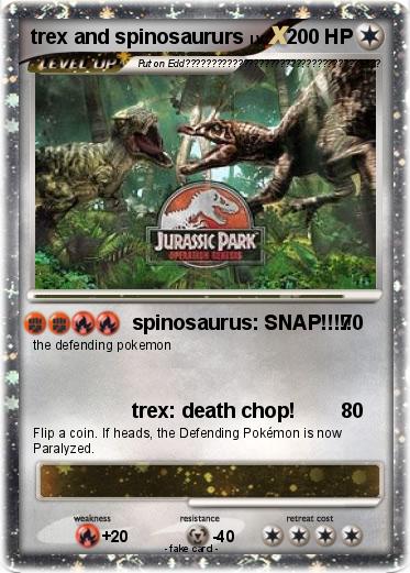 Pokemon trex and spinosaururs